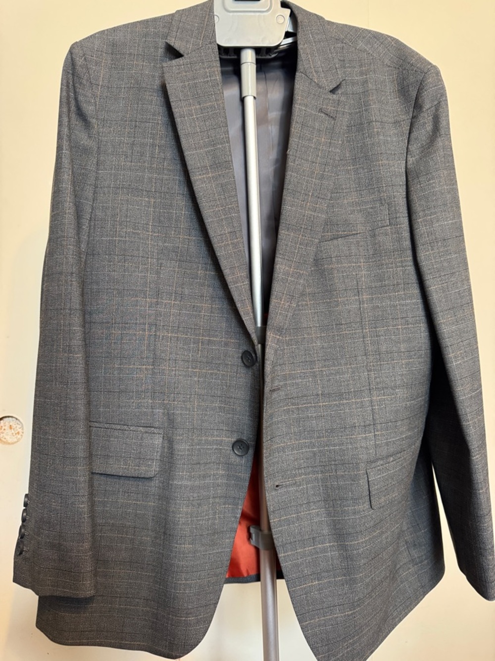 Haggar Men's Charcoal Plaid Two-Button Sport Coat